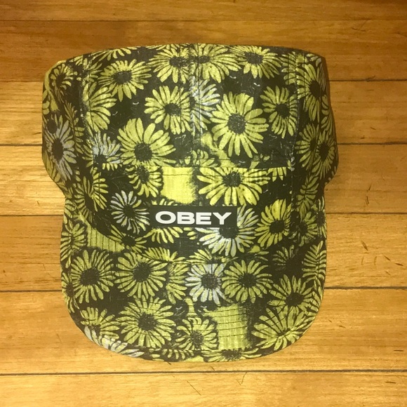 Obey Other - NWT Obey Rapids Black/Yellow 5 Panel Strapback Hat